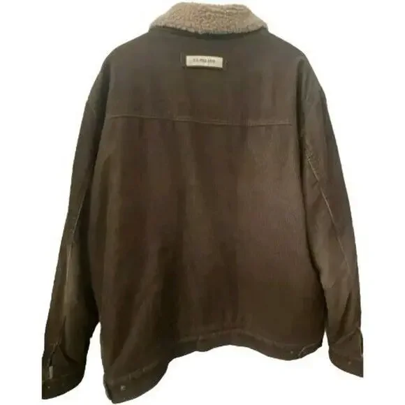 Vintage U.S Polo Assn Brown Corduroy Trucker Jacket Sherpa Lined Size XXL - Picture 7 of 7
